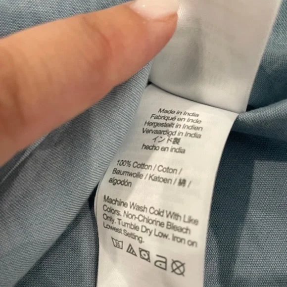 Crewcuts Chambray Smocked and Ruffled Top, Size Medium, NWT. - Picture 5 of 6